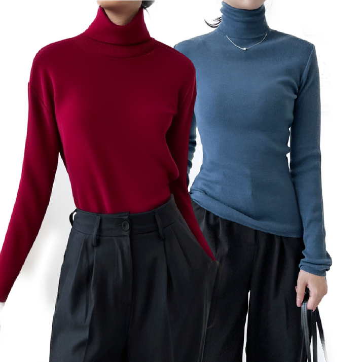 트렌드스토리 데일리 기본 목폴라 여성 니트