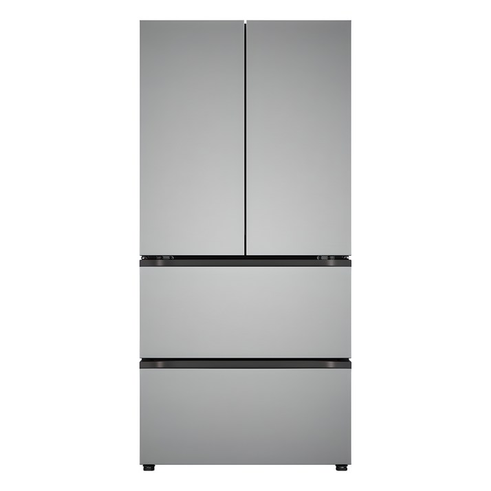 색상선택형 LG전자 오브제 505L 컨버터블 스탠드형 4도어 김치냉장고 메탈 김치톡톡 방문설치