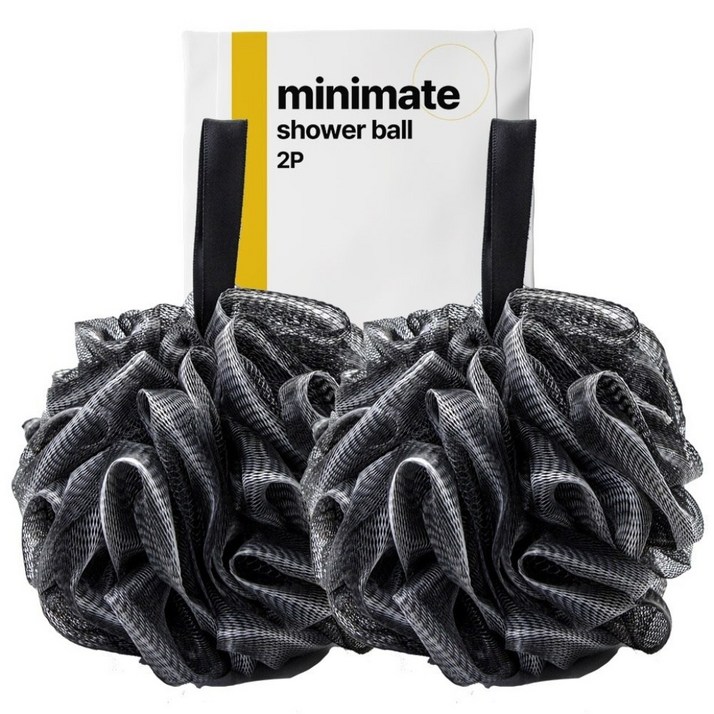 미니메이트 거품 풍성 빅 샤워볼 저자극 자이언트 대왕샤워볼, 1개, 2개입, 그라데이션