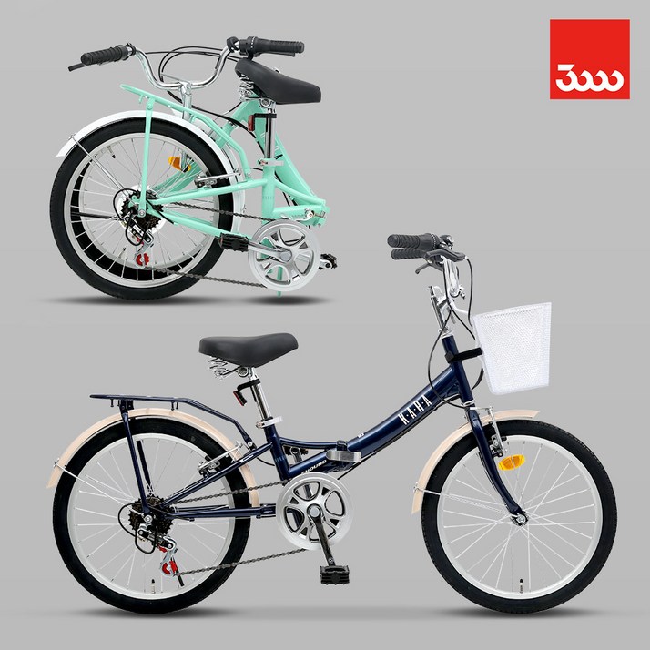 삼천리접이식자전거 카라 미니벨로 20인치자전거 폴딩 미니, 다크블루, 140cm