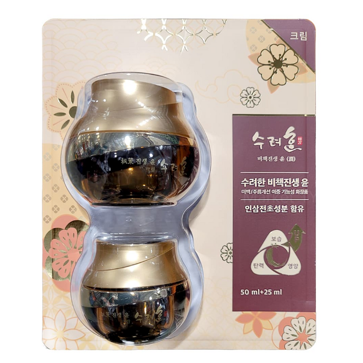 수려한 비책진생 윤 크림 50ml 25ml  고보습 수분 주름개선 기능성 , 1개, 50ml