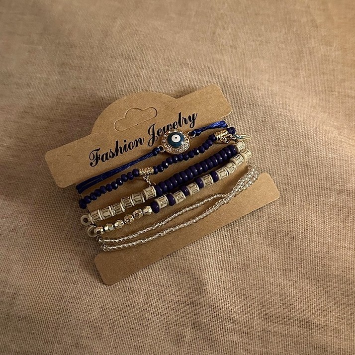 레트로 빈티지 에스닉 보헤미안 레이어드 연예인 구슬 팔찌 파티 쥬얼리