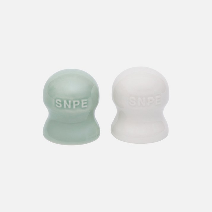 SNPE 세라믹 미니 다나볼, 화이트, 그린 1개