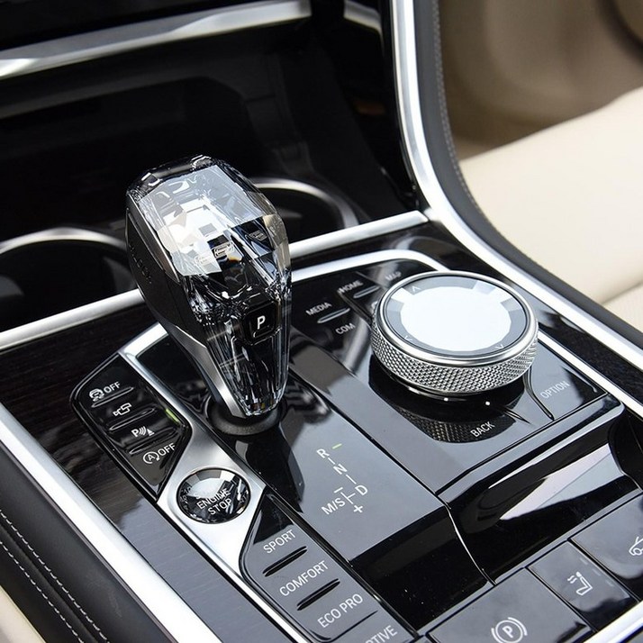 bmw기어노브 크리스탈 기어봉 교체크리스탈 기어 시프트 노브 BMW 5 시리즈 F10 G30 X5 G05 G01G08 G02 섀