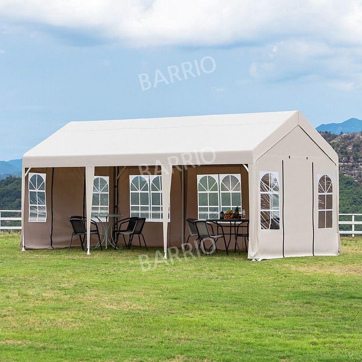 BARRIO 플리마켓부스 야시장 시장 천막 야외 부스 진열 판매 텐트, 7. 길이 5m x 너비 3m(4면 천 포함)