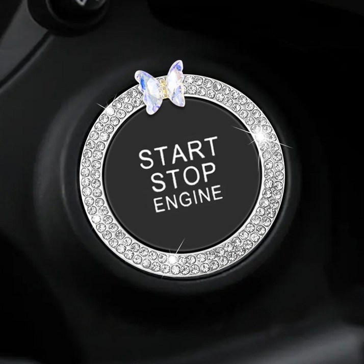 아망디에 차량용 시동버튼 커버 나비모양 점화버튼 장식 커버 자동차 악세사리 인테리어 용품