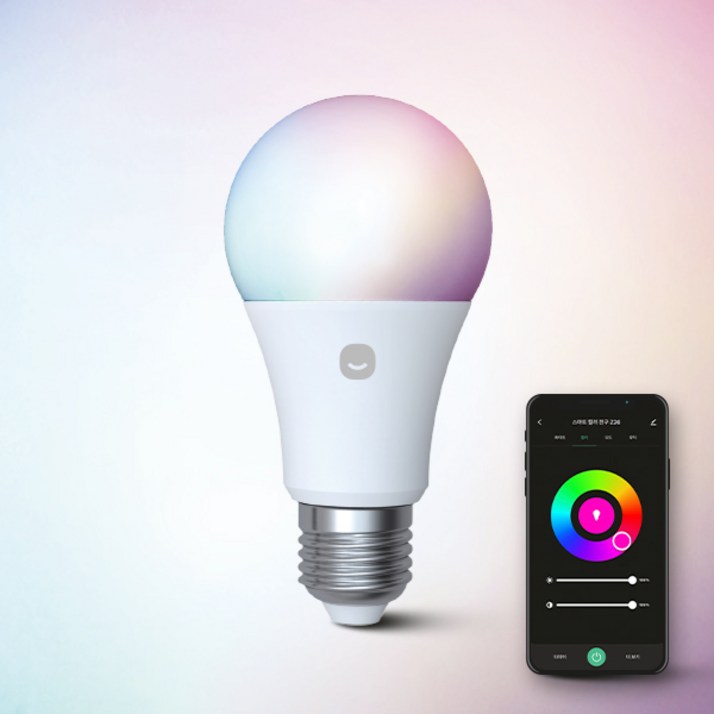 헤이홈 스마트 LED 전구 컬러 Z26 9W, 기타색, 1개 헤이홈 스마트 LED 전구 컬러 Z26 9W, 기타색, 1개