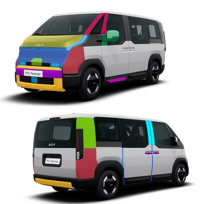 스킨엑스 PV5 패신저 SW1 외장필수 패키지 PPF 차량보호필름, 1개, 투명