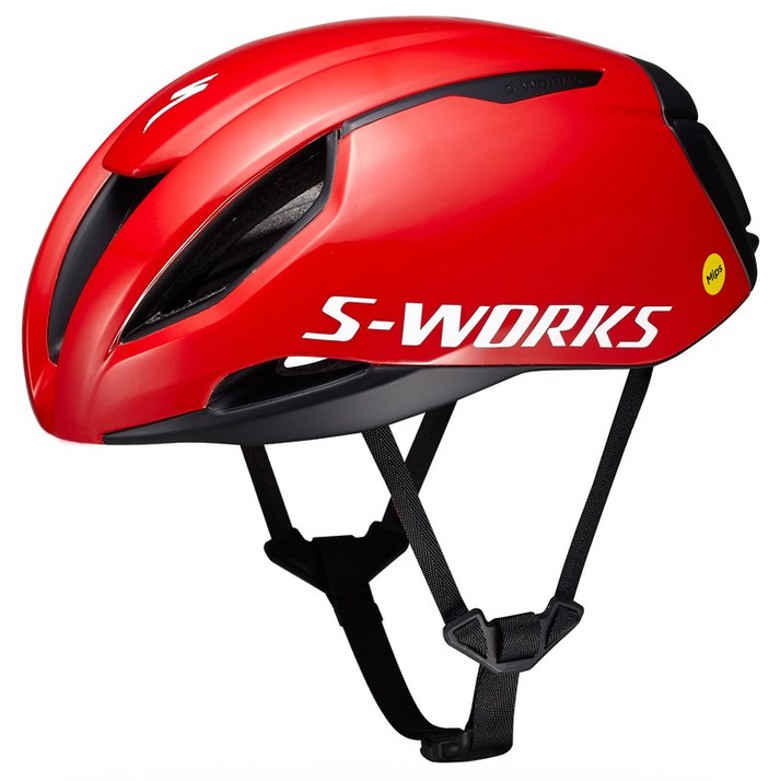 스페셜라이즈드 이큅먼트 S-웍스 이베이드 3 헬멧 - 밉스 에어 노드 비비드 레드 자전거 헬맷