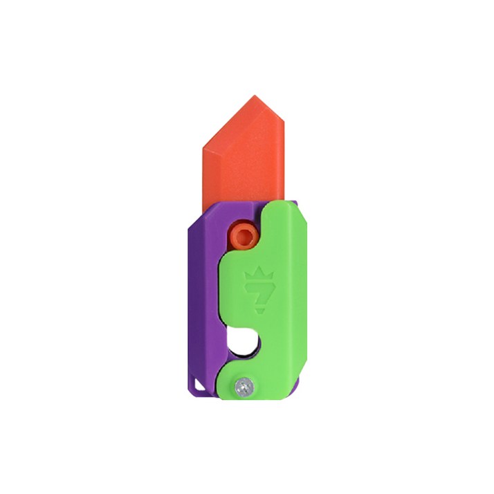 루아르모 당근칼 3D 토이나이프 피젯 스피너 틱톡 장난감 칼, 녹색