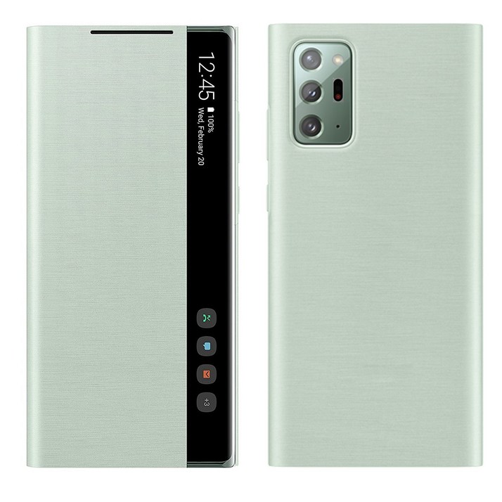 FOXON 갤럭시 노트20/노트20 울트라 스마트 클리어뷰 커버 케이스 호환 Galaxy Note 20/Ultra 5G 케이스