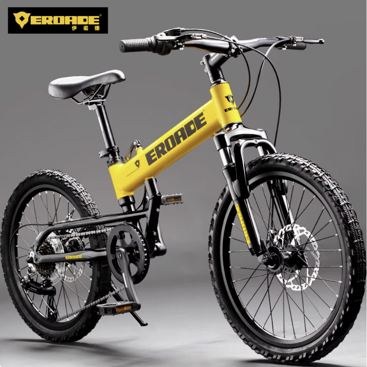 엘모빌 접이식 MTB 산악 자전거 튼튼한 오프로드 초경량 남녀공용, 옐로우 20인치, 1개, 142cm 엘모빌 접이식 MTB 산악 자전거 튼튼한 오프로드 초경량 남녀공용, 옐로우 20인치, 1개, 142cm