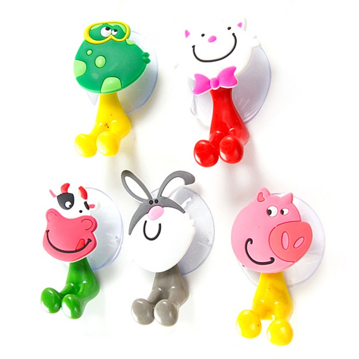 리버그린 귀요미 흡착 칫솔걸이 5p