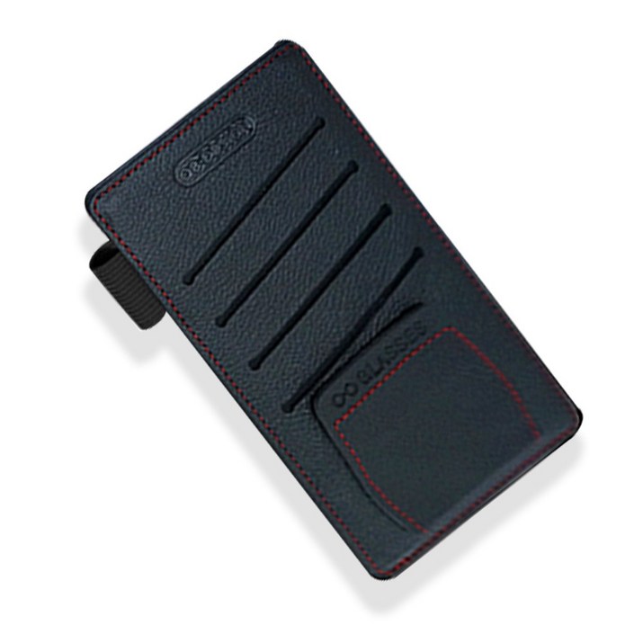 카이르 차량용 썬바이저 카드포켓 블랙 15.5 x 8.5 x 0.5 cm, 1개, 블랙