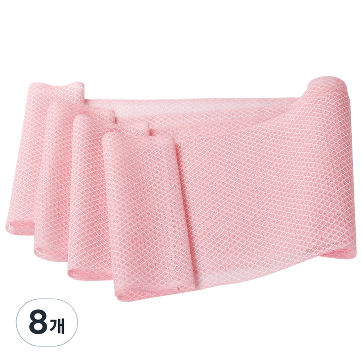 루이본 고급 샤워 타올, 핑크, 8개, 1개입