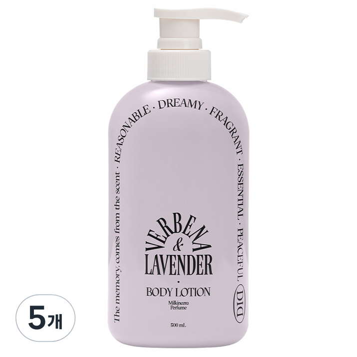 오디드 밀크인세라 퍼퓸 바디로션 버베나라벤더향, 500ml, 5개 오디드 밀크인세라 퍼퓸 바디로션 버베나라벤더향, 500ml, 5개