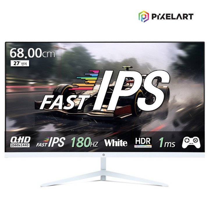 (연말이벤트)픽셀아트 PIXELART PAQ2718W 화이트 무결점 QHD 180Hz FastIPS 게이밍 모니터, 68cm, PAQ2718W