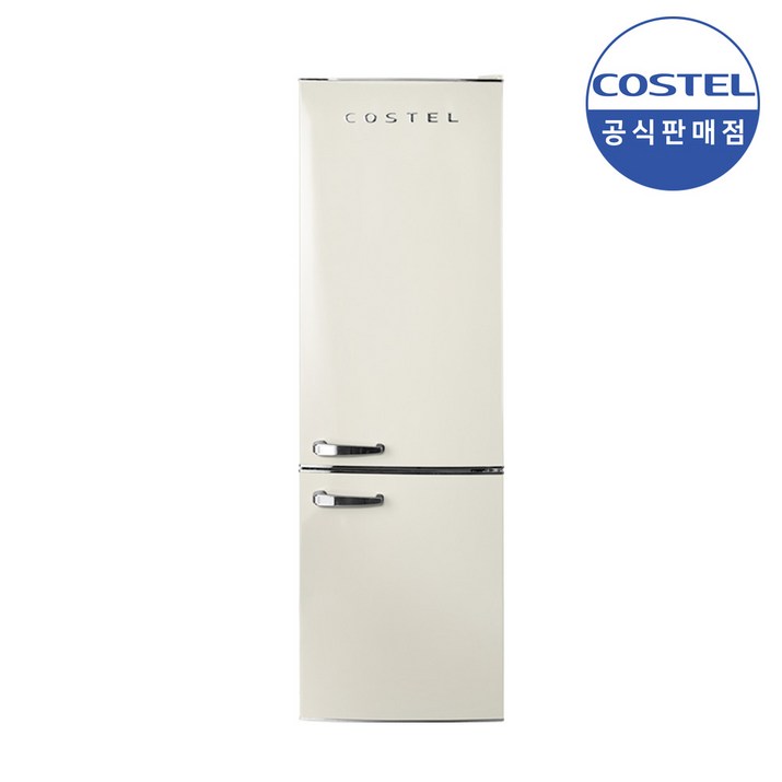 코스텔 244L 뉴트로 레트로 디자인 소형 상냉장 하냉동 일반 냉장고 CRFN-244IV 6281968045