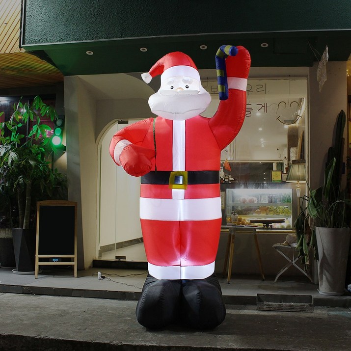 업소용 카페 LED 에어벌룬 대형 산타할아버지풍선 크리스마스장식 홍보 야외진열 250cm 6171704102