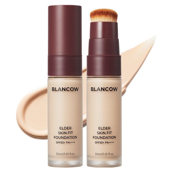 블랑카우 엘더 스킨핏 파운데이션 30ml SPF50+ PA++++, 핑크베이지(21호), 2개