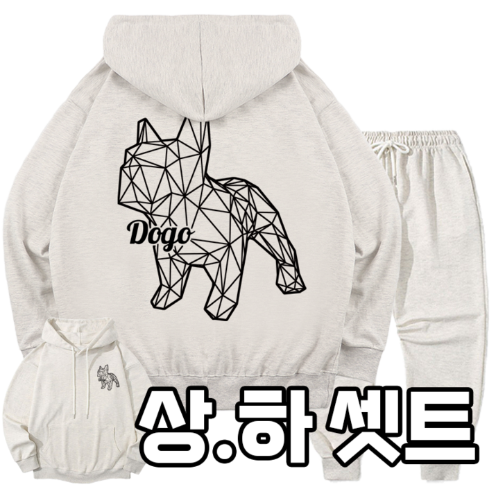 -당일출고- DOGO 불독 조거 상하셋트 - 미라클 M~XXL , 남녀 공용, 빅사이즈