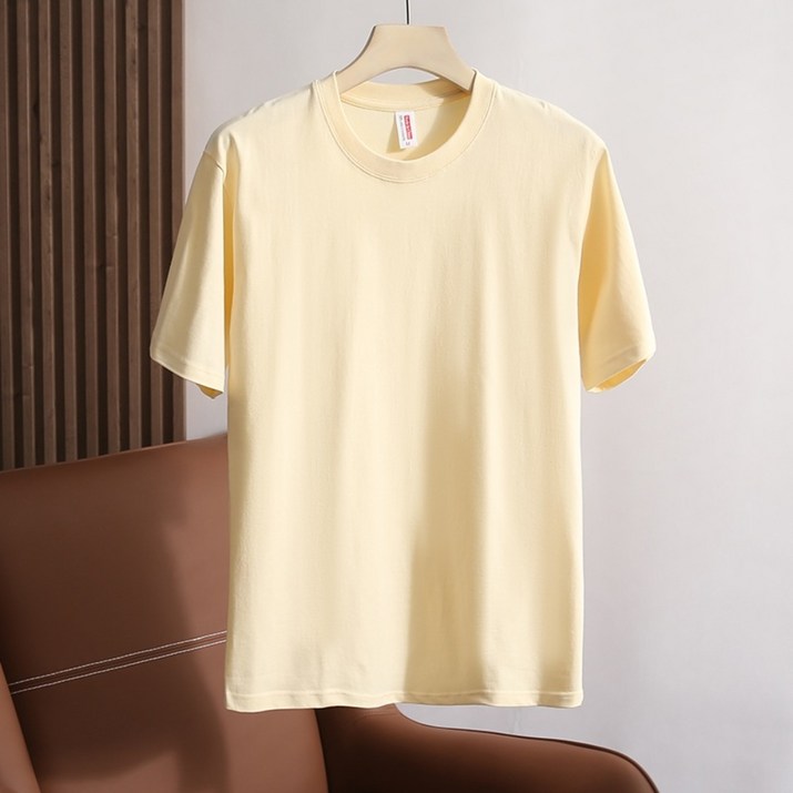 벨로아반팔  봄 여름 단색 다목적 라운드 넥 느슨한 반팔 티셔츠 - 투데이밈