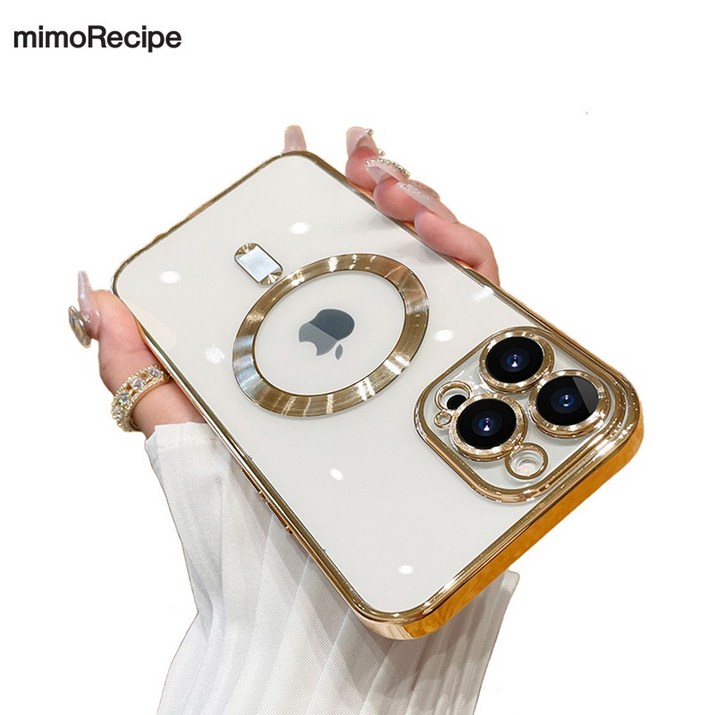 미모레시피 아이폰 시리즈 131415 핸드폰 휴대폰 맥세이프 투명 마그네틱 젤리 범퍼 케이스
