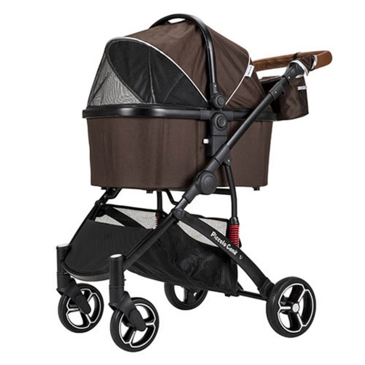 피콜로카네 카리노 2 반려 동물 유모차, BROWN, 1개