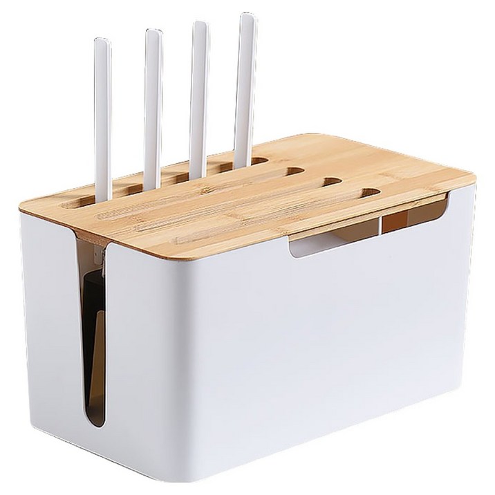 소하임 우드 커버 공유기 전선 정리함 특대형