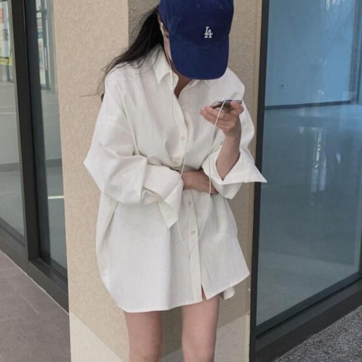 언헤브 여성용 오버핏 데일리 셔츠