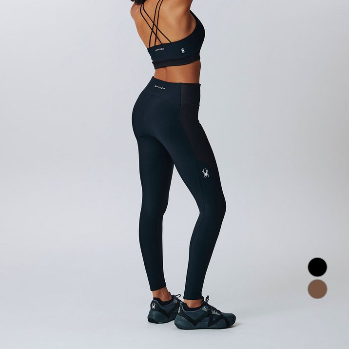 스파이더 여성용 퍼포먼스 골지 기모 레깅스