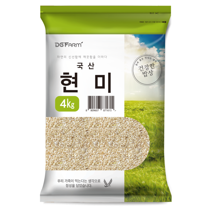 건강한밥상 2023년산 햇곡 국산 현미, 4kg, 1개
