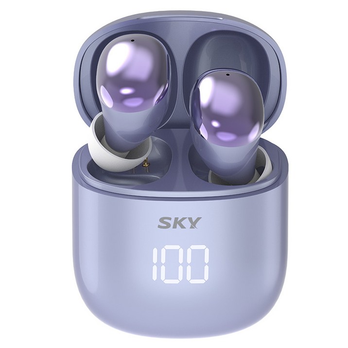SKY 핏 버즈 X TWS 블루투스 5.4 생활방수 무선이어폰, IM-A26, 다이아몬드 퍼플, 6시간, 다이아몬드 퍼플, IM-A26