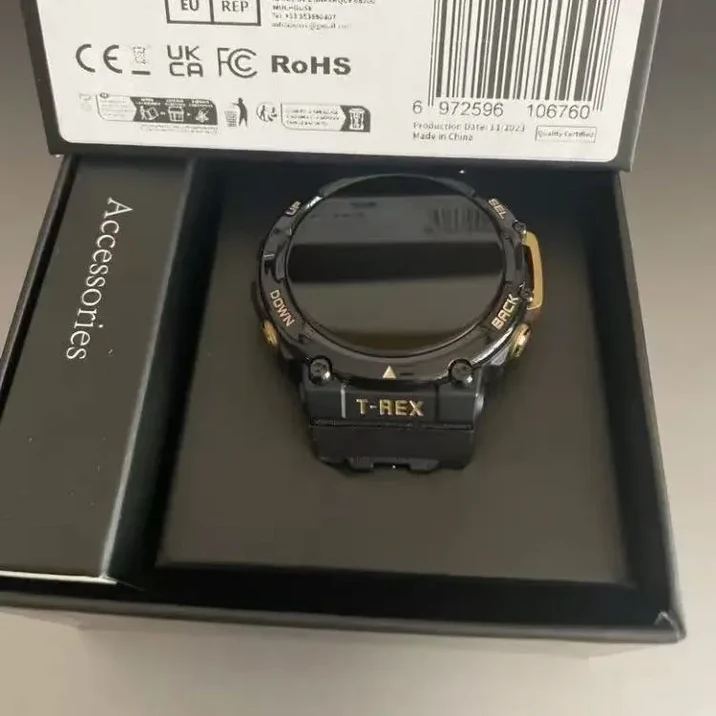 영문 버전  아마즈핏 T 렉스 2 스마트워치 24일 배터리 수명 견고한 야외 GPS T-REX