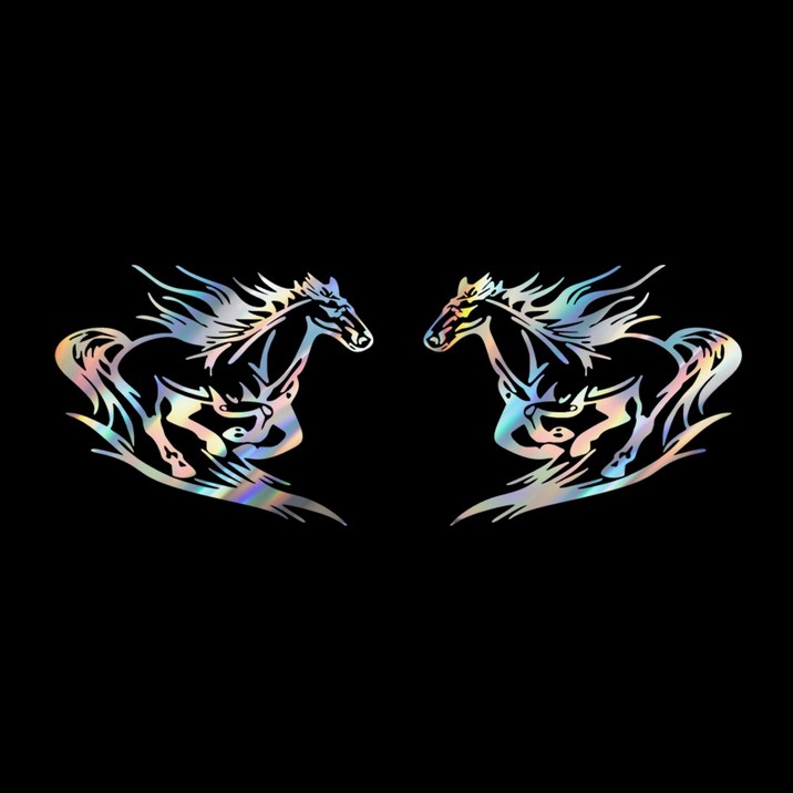 044 포인트 적토마 튜닝스티커 (M사이즈) 2개1세트, 홀로그램, 2개