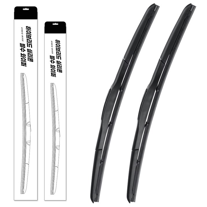 아이엠듀 자동차 하이브리드 발수 코팅 실리콘 와이퍼 2p