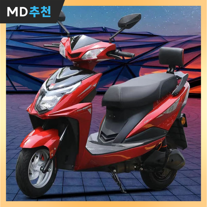 카로벨 고출력 전기 오토바이 스쿠터 바이크 전동 소형 미니 디스크브레이크 레저용, 화이트, 60V 23A