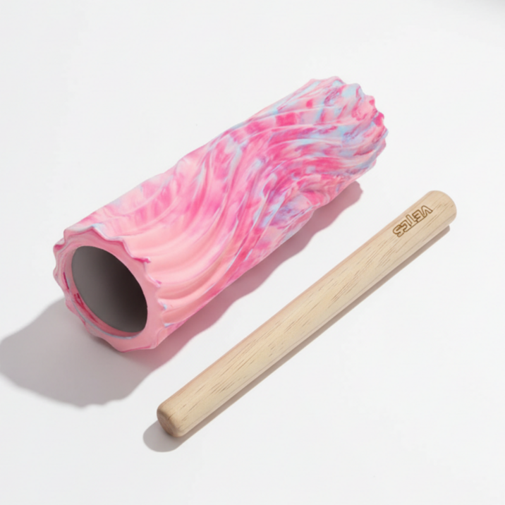 베테스 EVA 폼롤러 마사지폼, 핑크마블마사지스틱, 1개