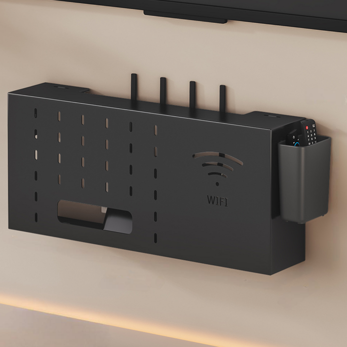 솔브릭 무타공 벽콘센트가리개 멀티탭 셋톱박스 정리함, 1개