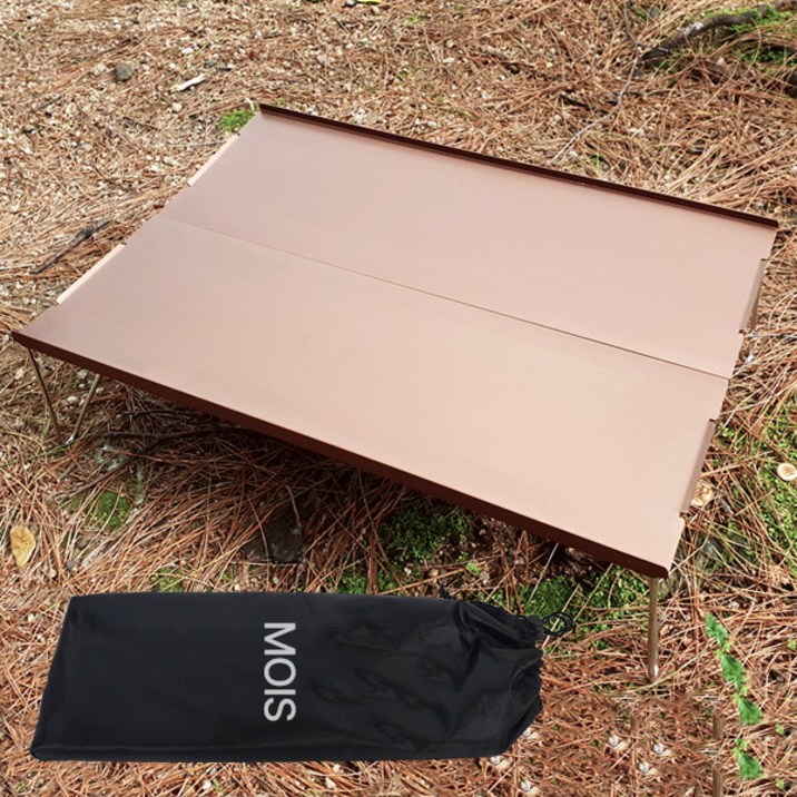 모이스 아웃도어 초경량 접이식 미니 테이블 + 보관파우치 세트 캠핑 보조테이블 차박 1인 밥상 백패킹 야구장 휴대용 야외 실내 사이드테이블