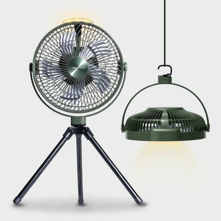 벤딕트 무선 10인치 서큘레이터 LED 캠핑 선풍기 BLDC 저소음 타프팬 실링팬