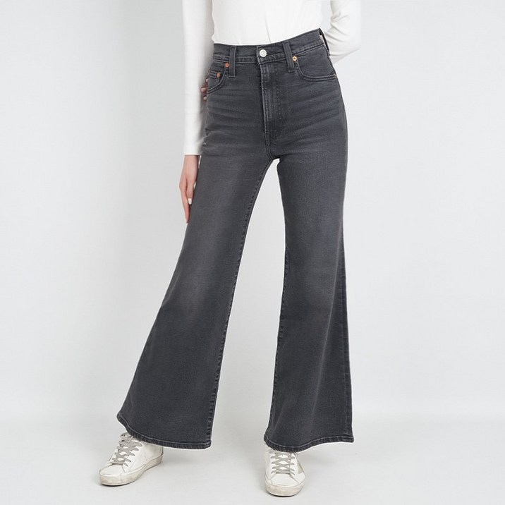 리바이스  여성 청바지 립케이지 벨 부츠컷 블랙 A75030000