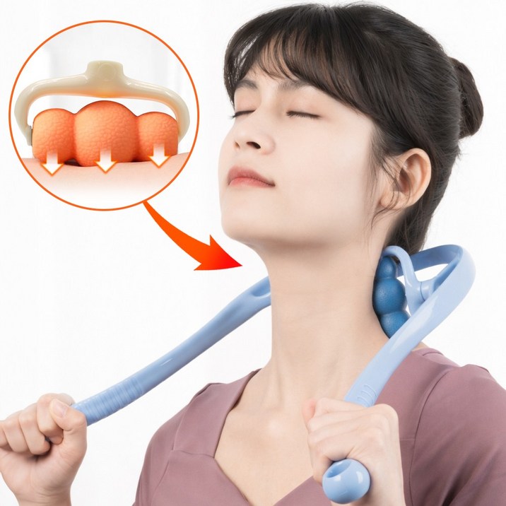 다용도 4구 일자형 지압 롤러 셀프 휴대용 마사지기 마사지 안마기