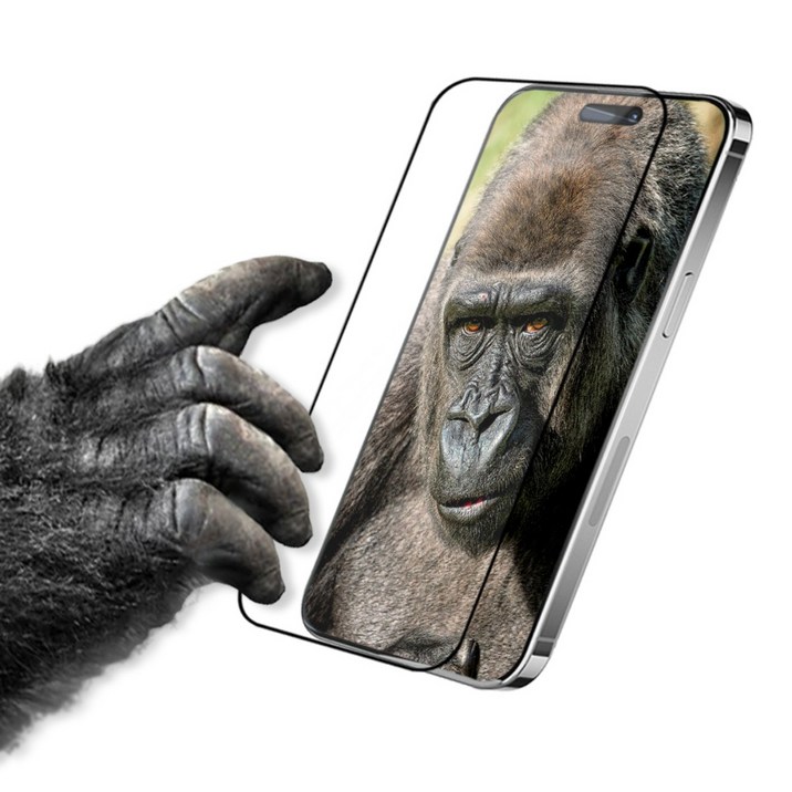 렉스아이폰 코닝 고릴라 글라스 고경도 강화유리 휴대폰 액정보호 필름, 2개