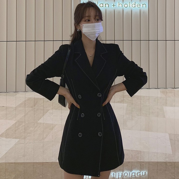 떳다그녀 리헤이 자켓 미니 원피스
