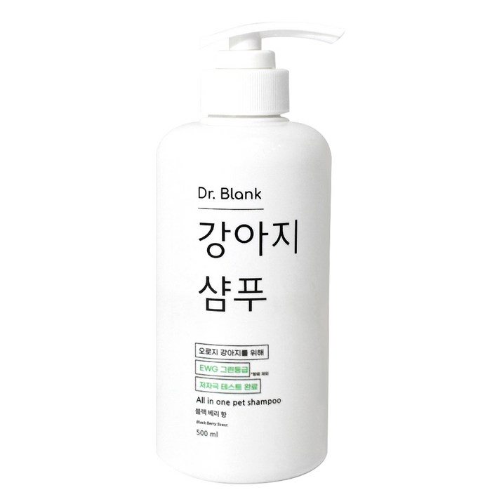 닥터블랭크 강아지 저자극 샴푸 블랙베리향, 500ml, 1개 닥터블랭크 강아지 저자극 샴푸 블랙베리향, 500ml, 1개