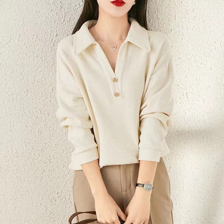 포플러앤씨 여성용 스콘 카라 긴팔 니트 P25FKN070814