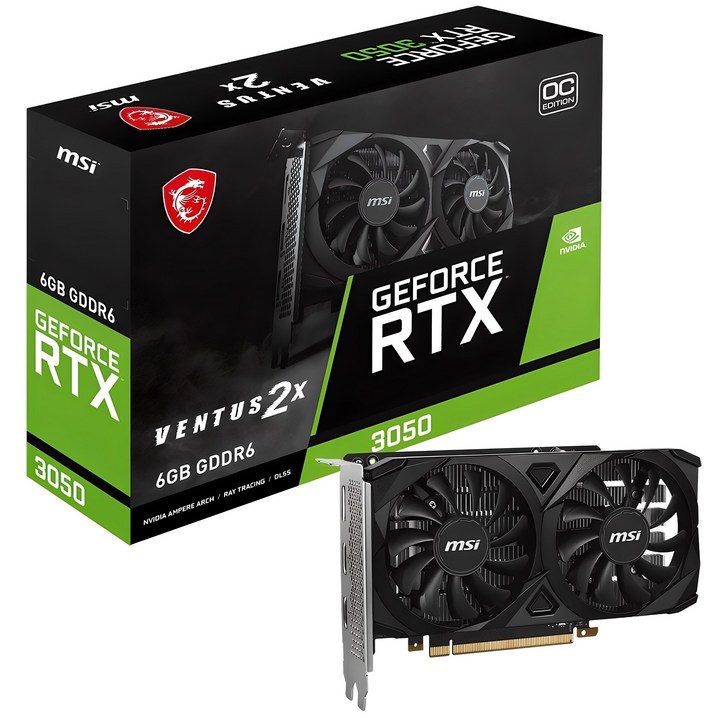 MSI 지포스 RTX 3050 벤투스 2X OC D6 6GB MSI 지포스 RTX 3050 벤투스 2X OC D6 6GB