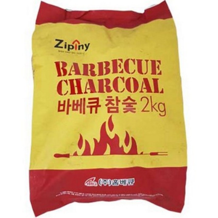 지피니 바베큐참숯, 2kg, 1개 지피니 바베큐참숯, 2kg, 1개