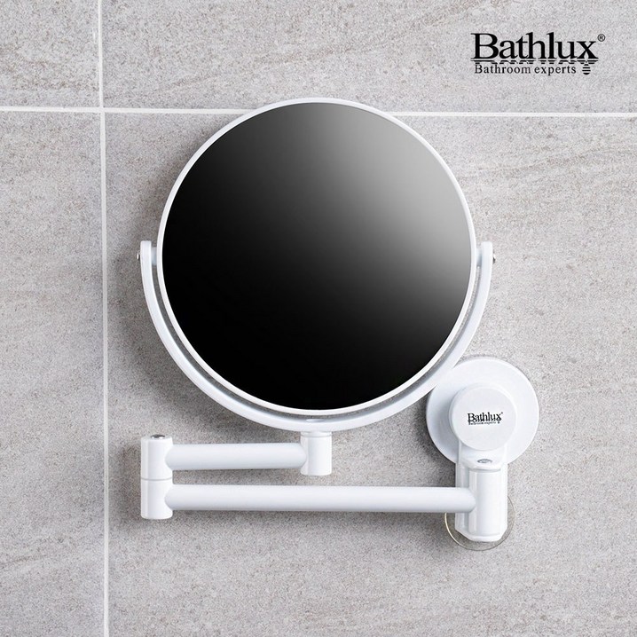 Bathlux 흡착식 욕실 360도 회전 메이크업 면도 화장실 세면대 거울, Bathlux REF-30169
